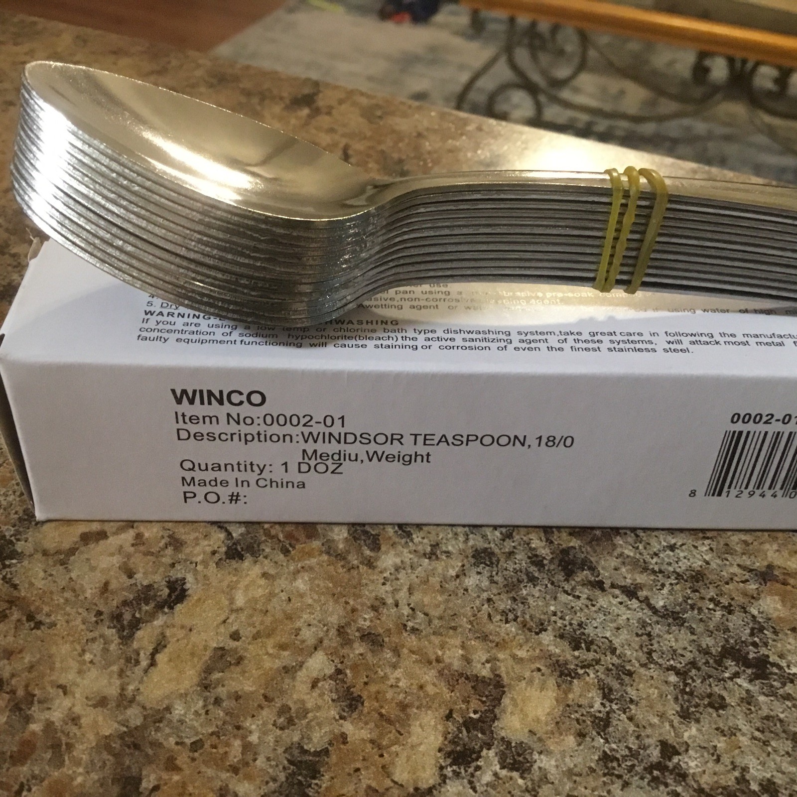 12 Pc New Winco Windsor 18/0 Stainless Steel Teaspoon 5 7/8" Medium Wt 0002-01