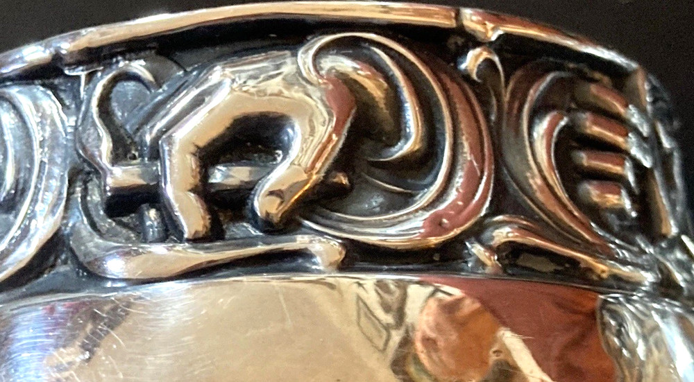 1915 Gorham Sterling Cigar Cups Embossed