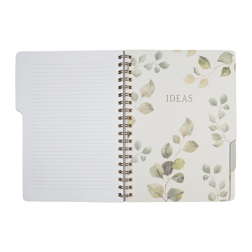 Fringe Studio Large Tab Notebook, "Modern Eucalyptus", Flexible Eucalyptus