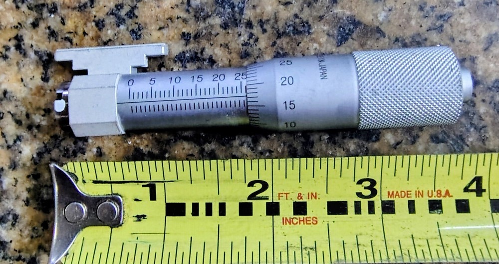 MICROMETER HEAD ZERO-ADJUSTABLE THIMBLE 0-30mm RANGE 0.01mm WITH MOUNT BRACKET