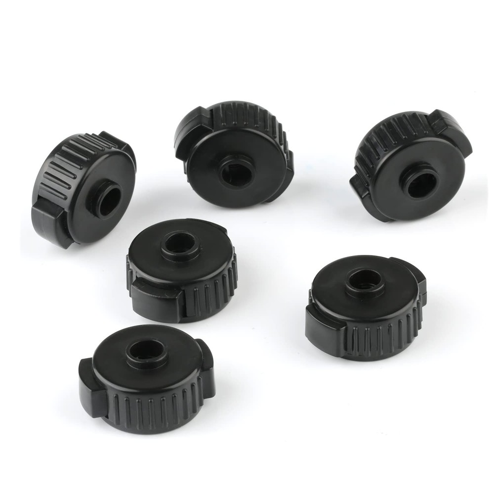 6pcs Quick Release Cymbal Nuts, 8mm Mate Nut Black Plastic