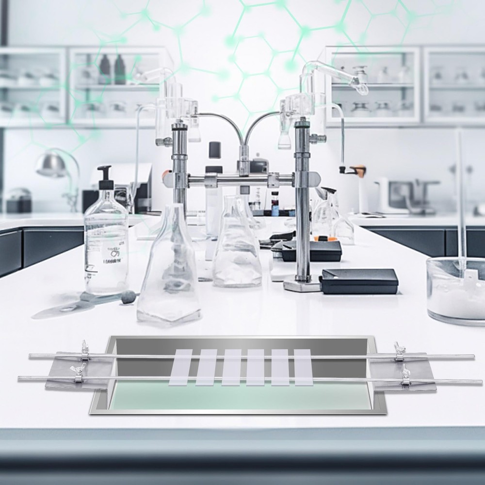 Slide Staining Rack, Stainless Steel Microscope Rack, Adjustable Staining Rac...