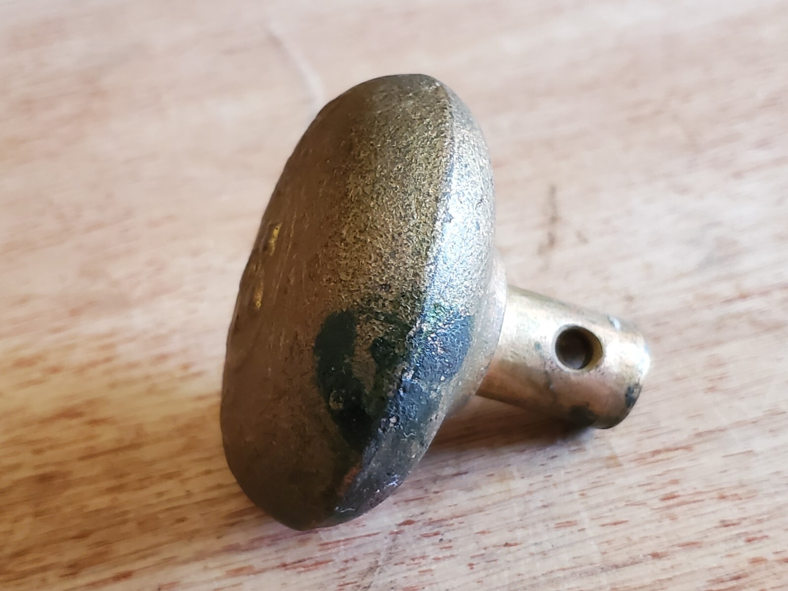 Doorknob Ornate Flower Floral Design Brass Tone Metal Vtg Antique Replacement