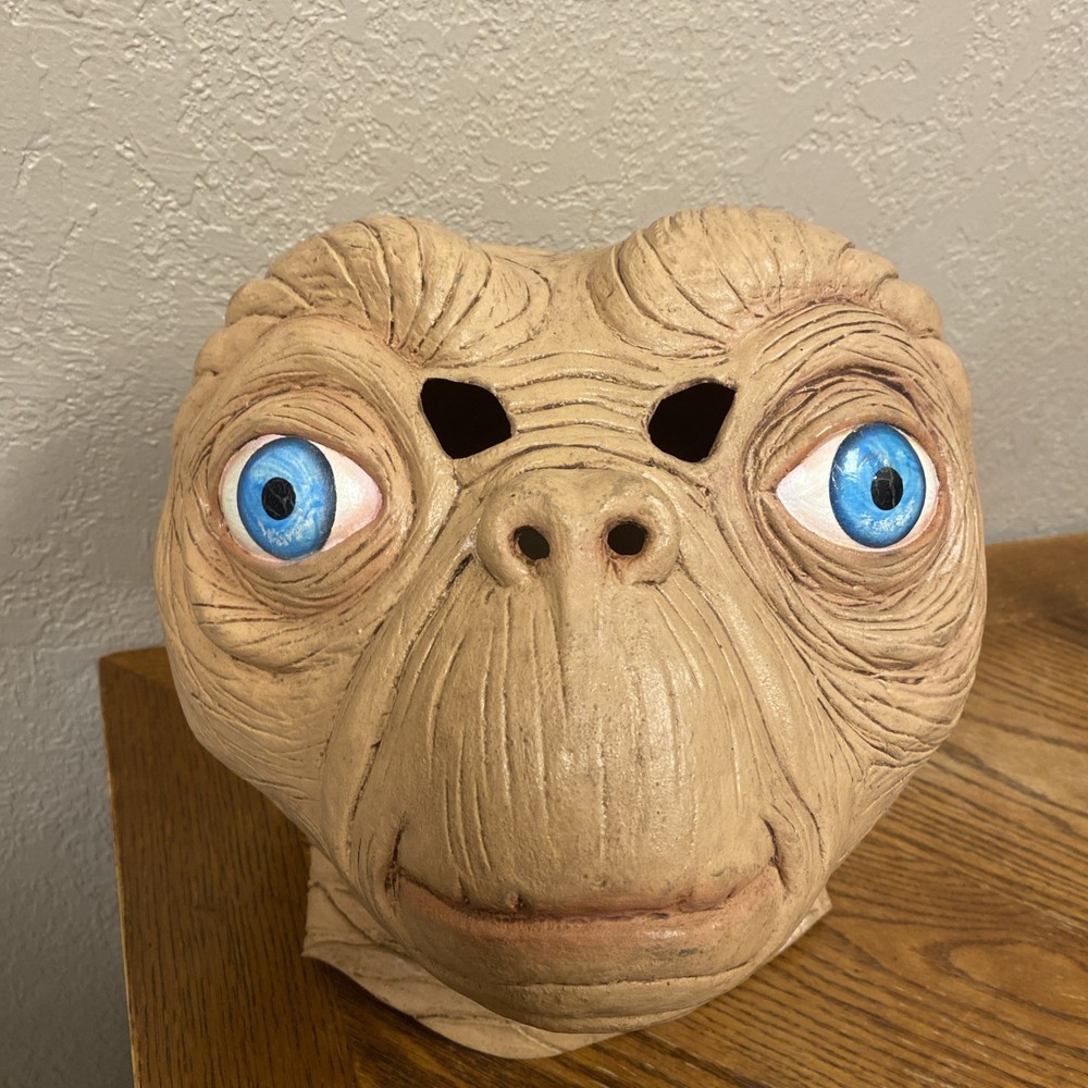 VTG E.T. Extra Terrestrial Rubber Mask Universal Studios Rare FUN Halloween EUC