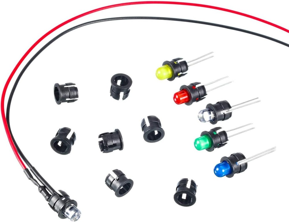 5mm LED Holder Bezel Mount Plastic Clips Panel Mount 200PCS DIY Components