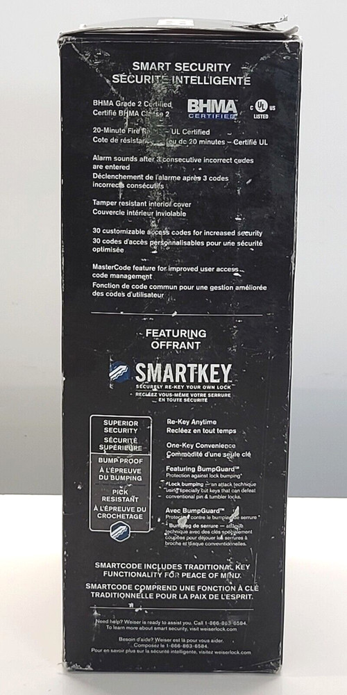 Weiser SmartCode 10 Venetian Bronze Touchscreen Electronic Deadbolt Zigbee