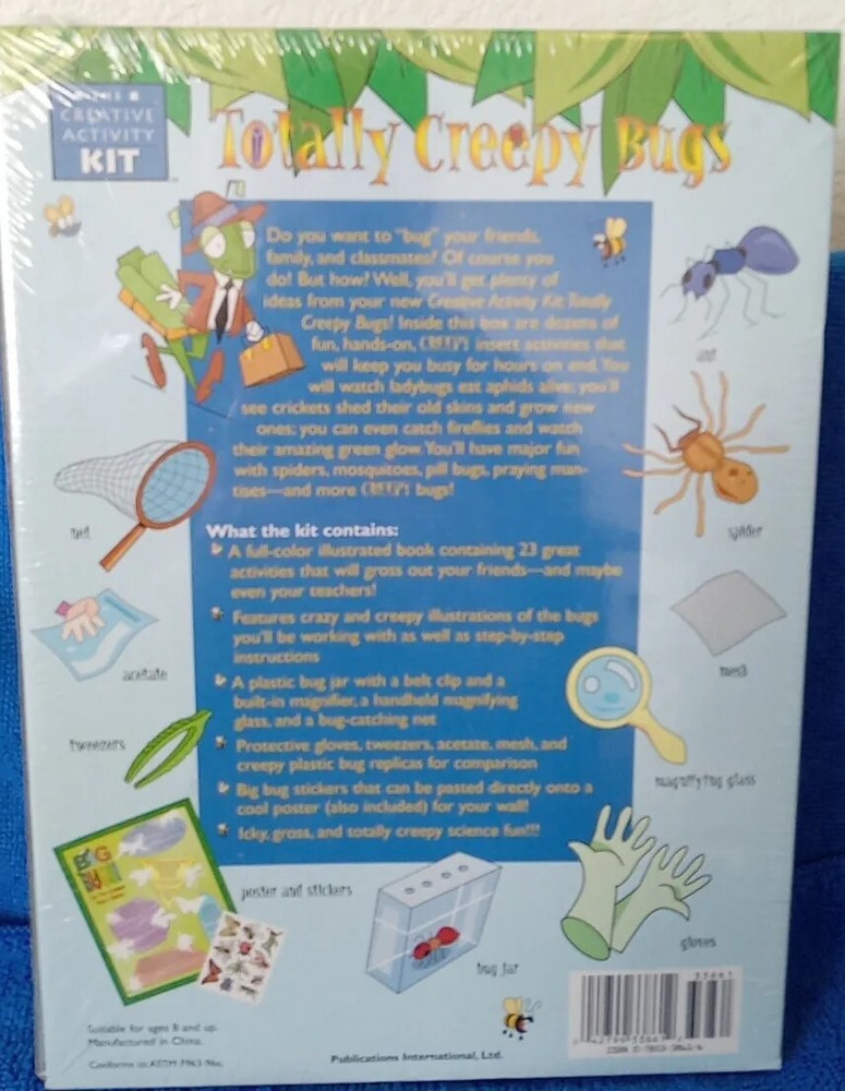 Totally Creepy Bugs Creative Activity Kit Easy Step-By-Step Instructions - New