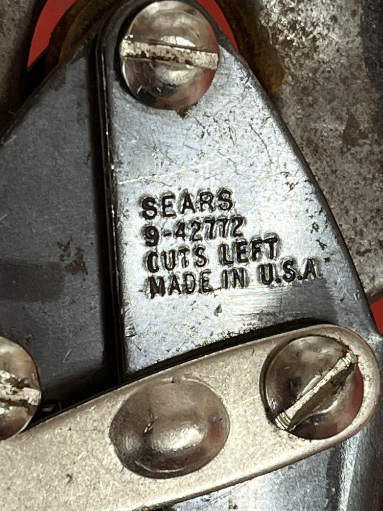 Left Cutting Aviation Tin Snips Sears 42772