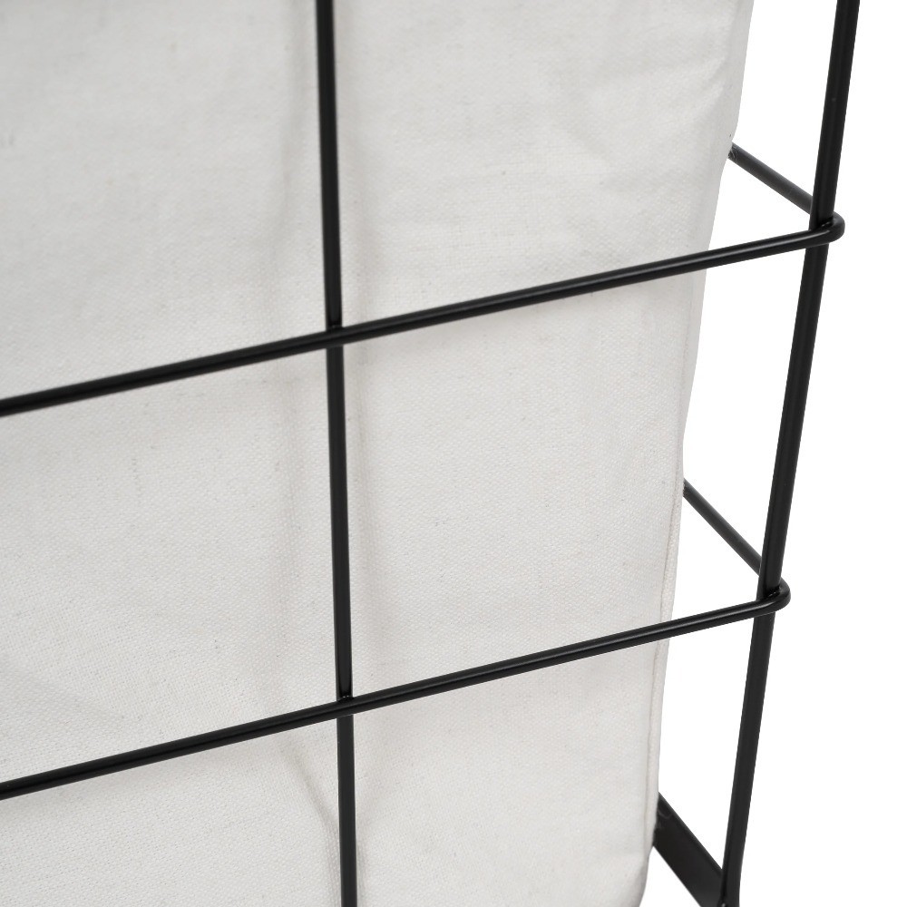 Large 60L Rectangular Laundry Hamper Basket for Adults Black Natural