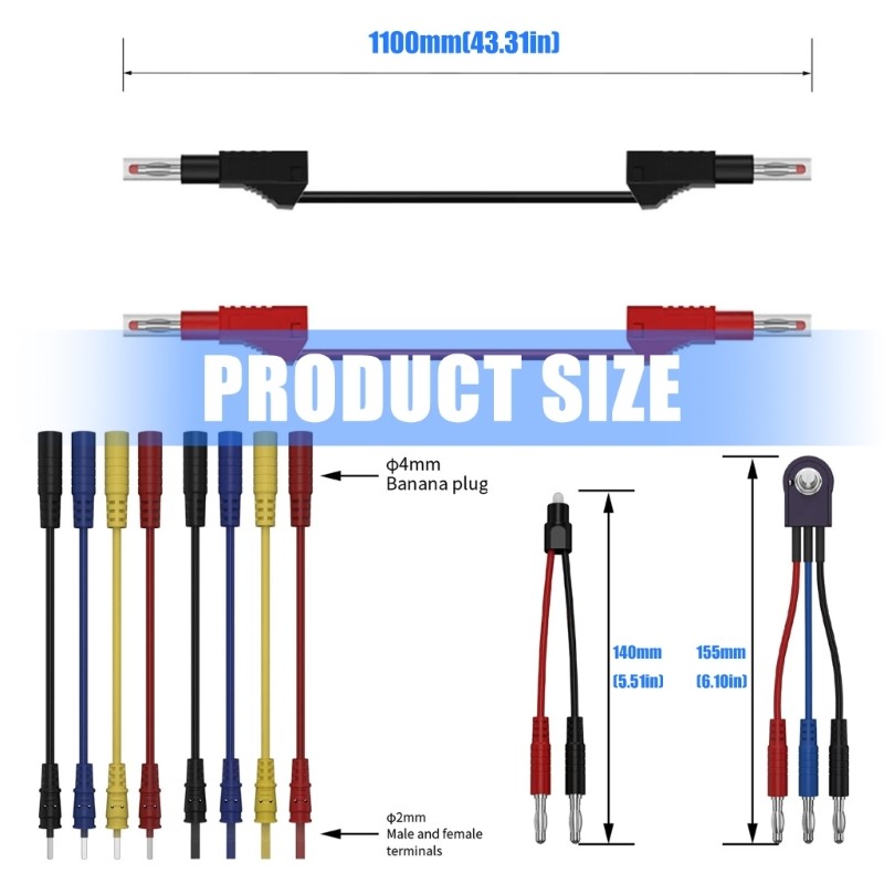 25pcs Multimeter Test Leads Set with Probe for Electrical Terminal Testing
