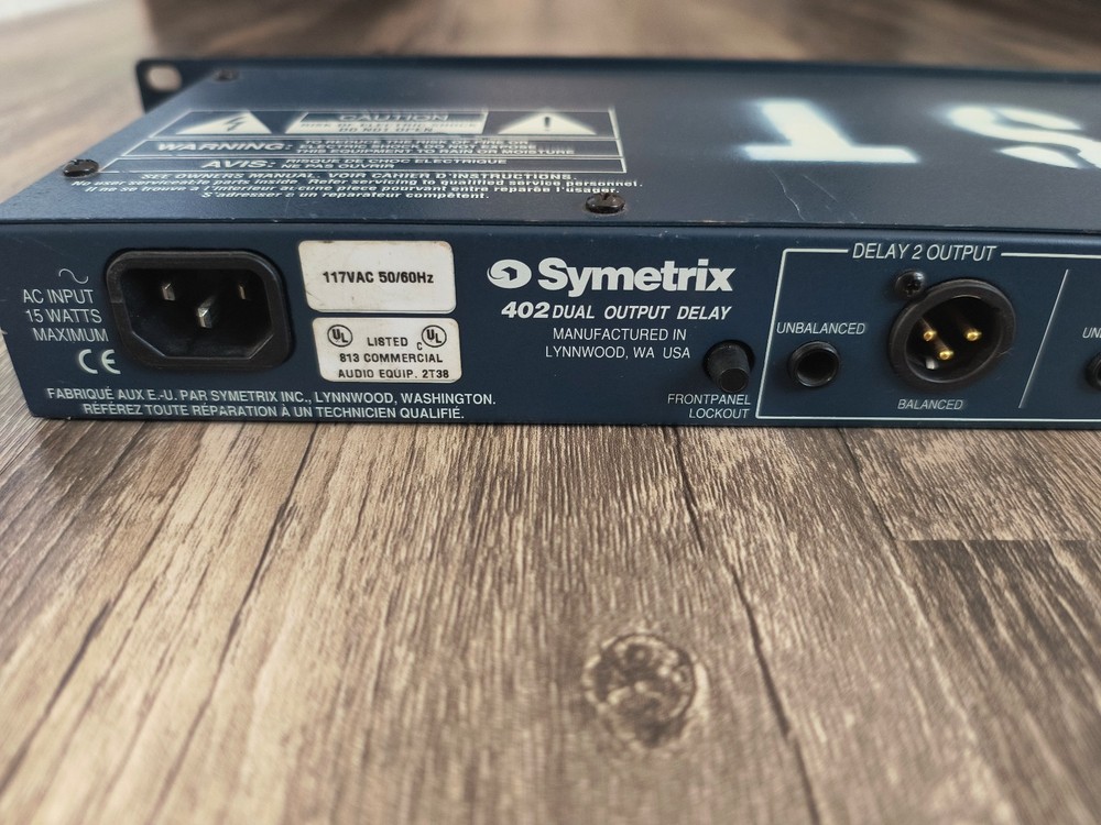 Symetrix 402 Dual Output Audio Delay - Tested - Missing System Status button