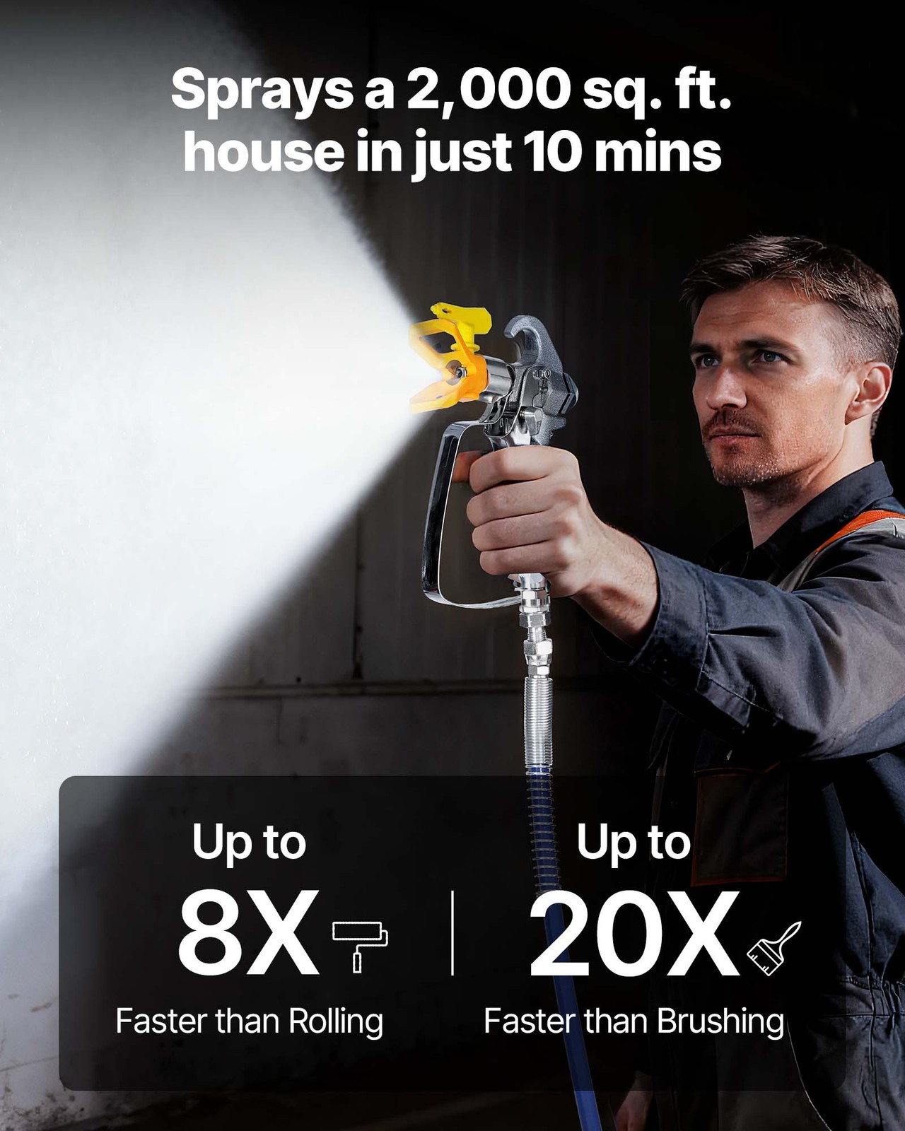 VEVOR Stand Airless Paint Sprayer Airless Sprayer 1500W 3300PSI for Apartments