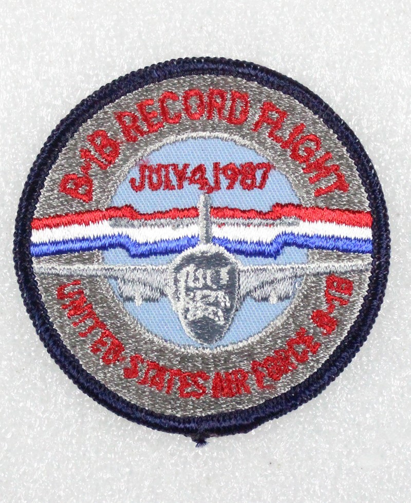 USAF Air Force Patch: B-1B (bomber) Record Flight