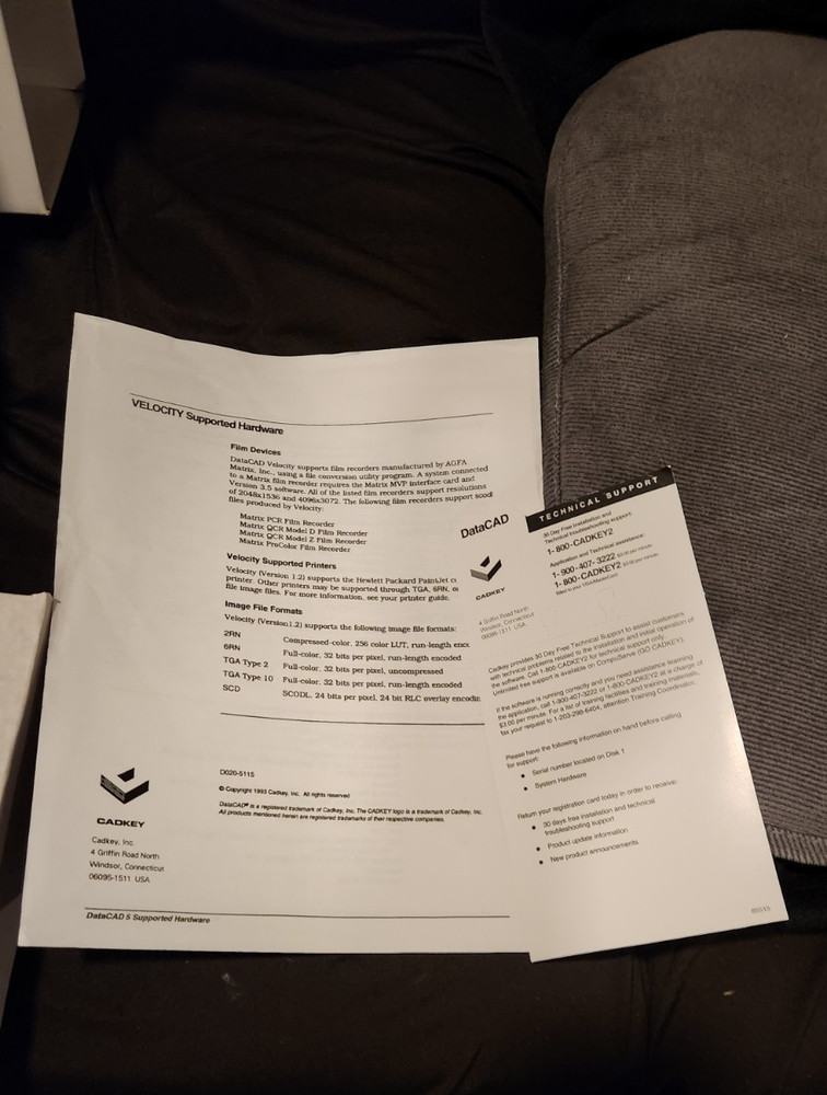 DATACAD Cadkey IBM 1994 Cad Software Version 5 Books & Floppys