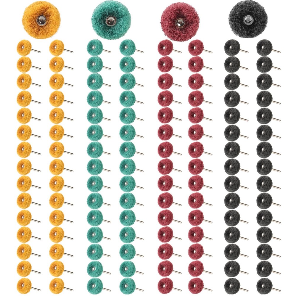 120 PCS Double-Layer Buffing Pads, Multi-Grit Abrasive Wheels (80/150/240/400...