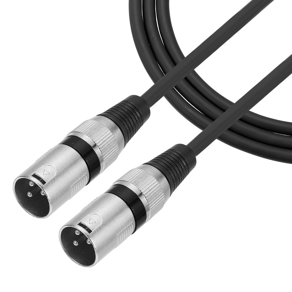 XLR MM 10ft 3pin Microphone Cable, Black