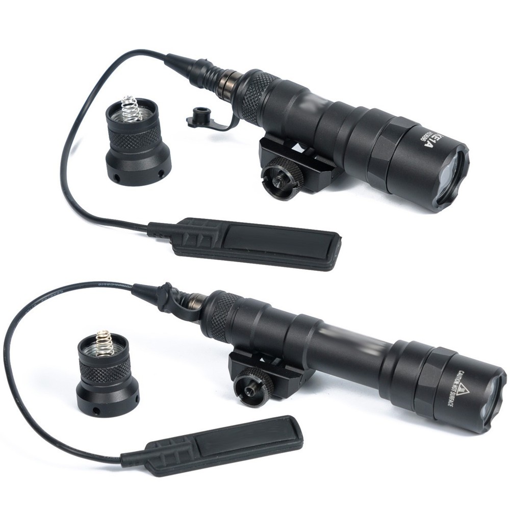 M600B M300B Tactical Light LED Weapon Flashlight with Pressure Switch & Tail Cap