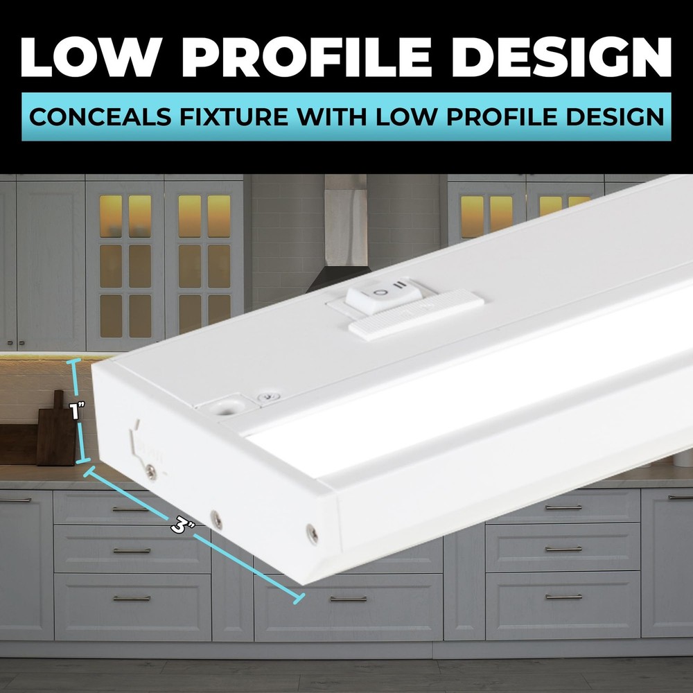 LED Under Cabinet Lighting Hardwired Linkable Undercabinet Lights for Kitche...