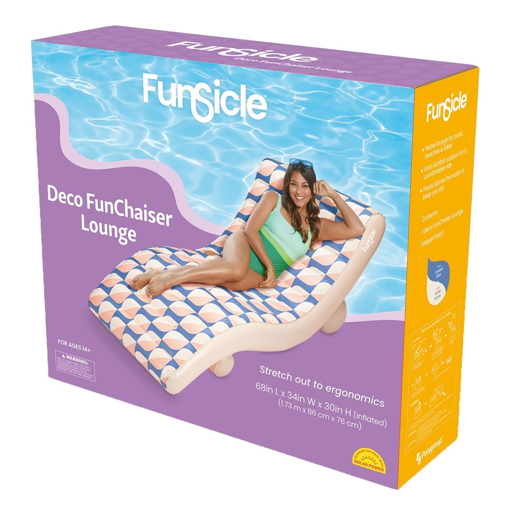 Funsicle: Inflatable Pool & Water Float Chaiser Lounge