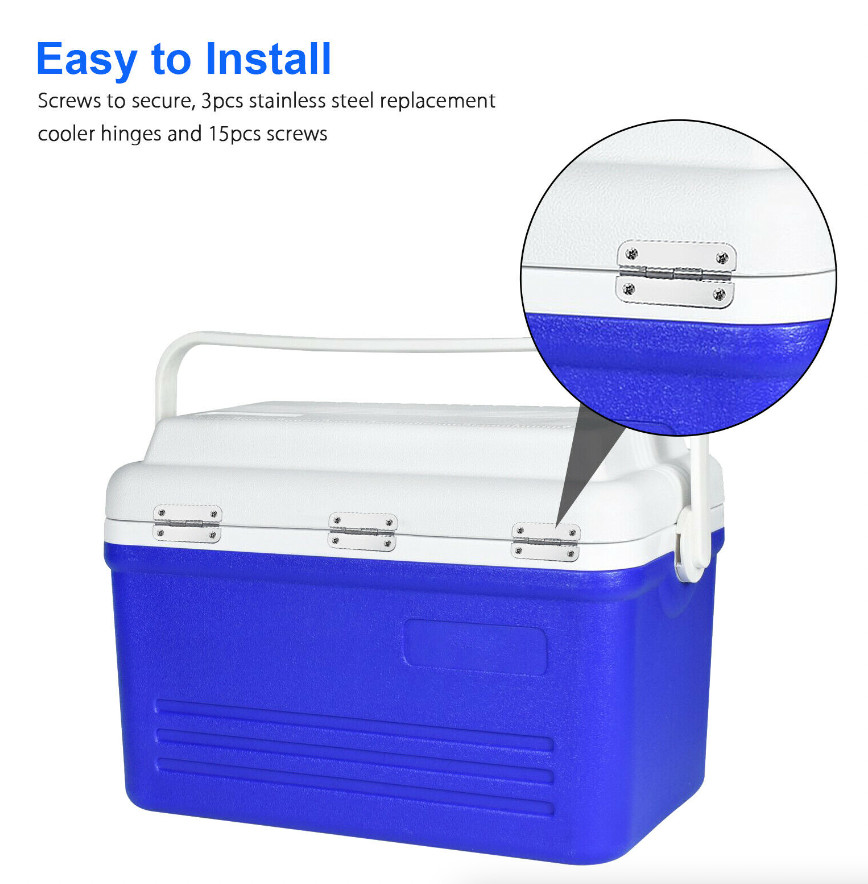 Igloo Cooler Replacement Hinges & Screws Stainless Steel