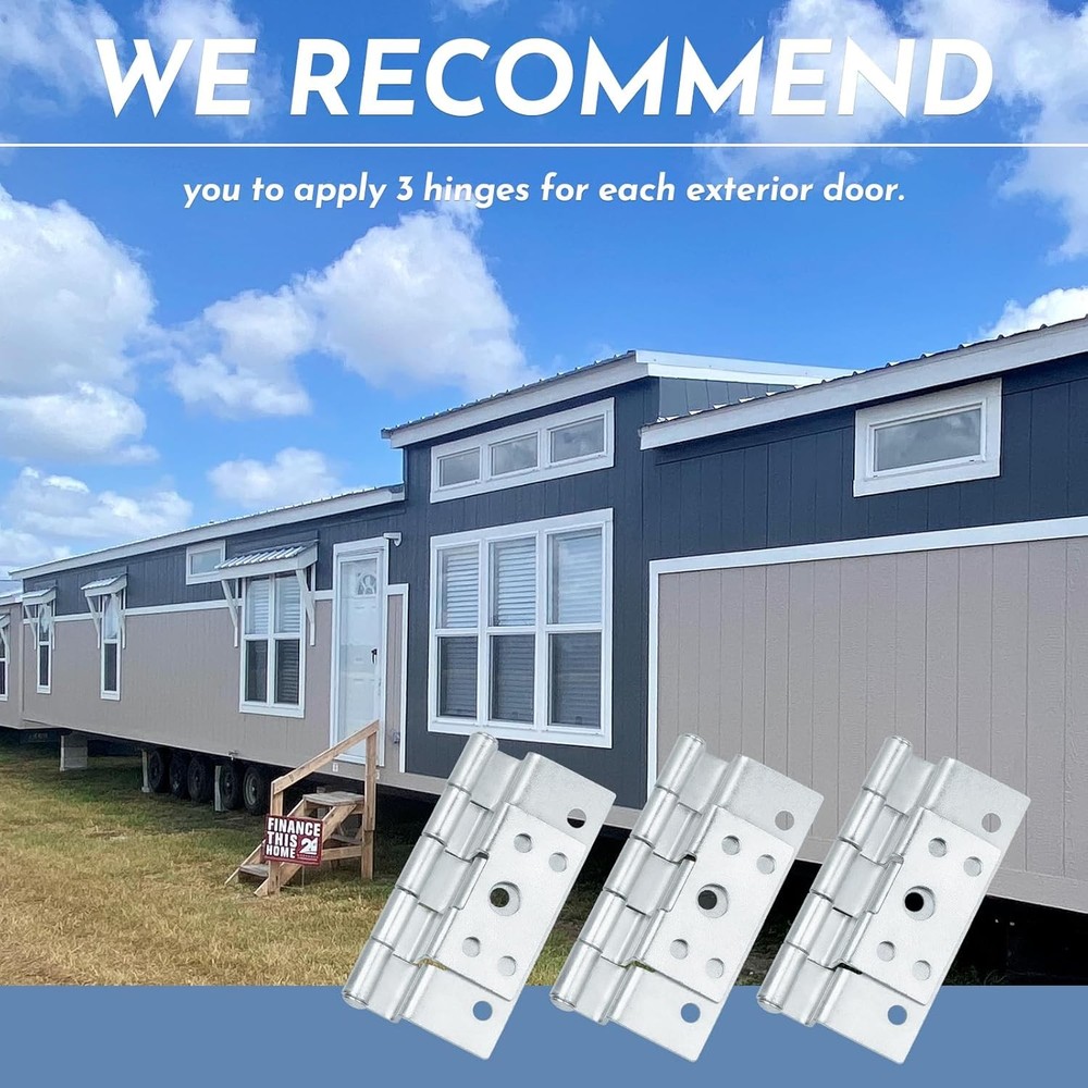 3 Pack Door Hinges for Combination Doors Replacement Elixir Mobile Homes...