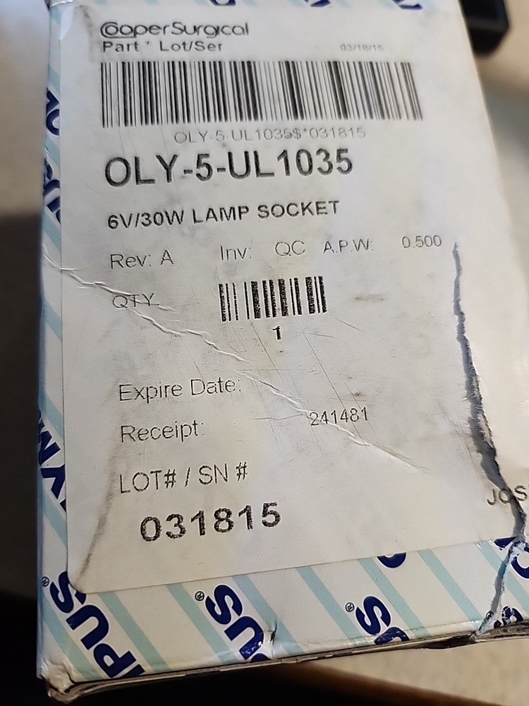 OLYMPUS UL1035 Lamp Socket 6v 30w New