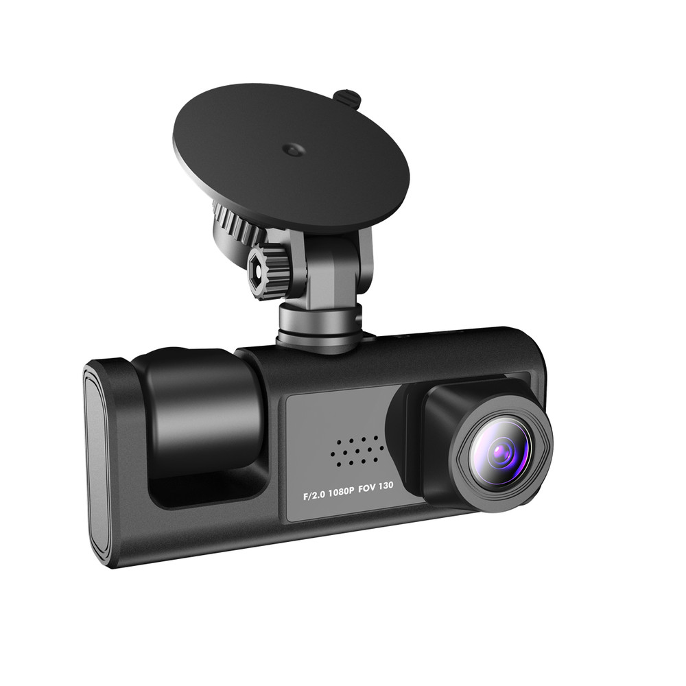 Front Rear Inside DVR Dash Cam with Night Vision & Loop Recording