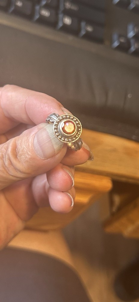 Sterling Silver Topaz Ring.