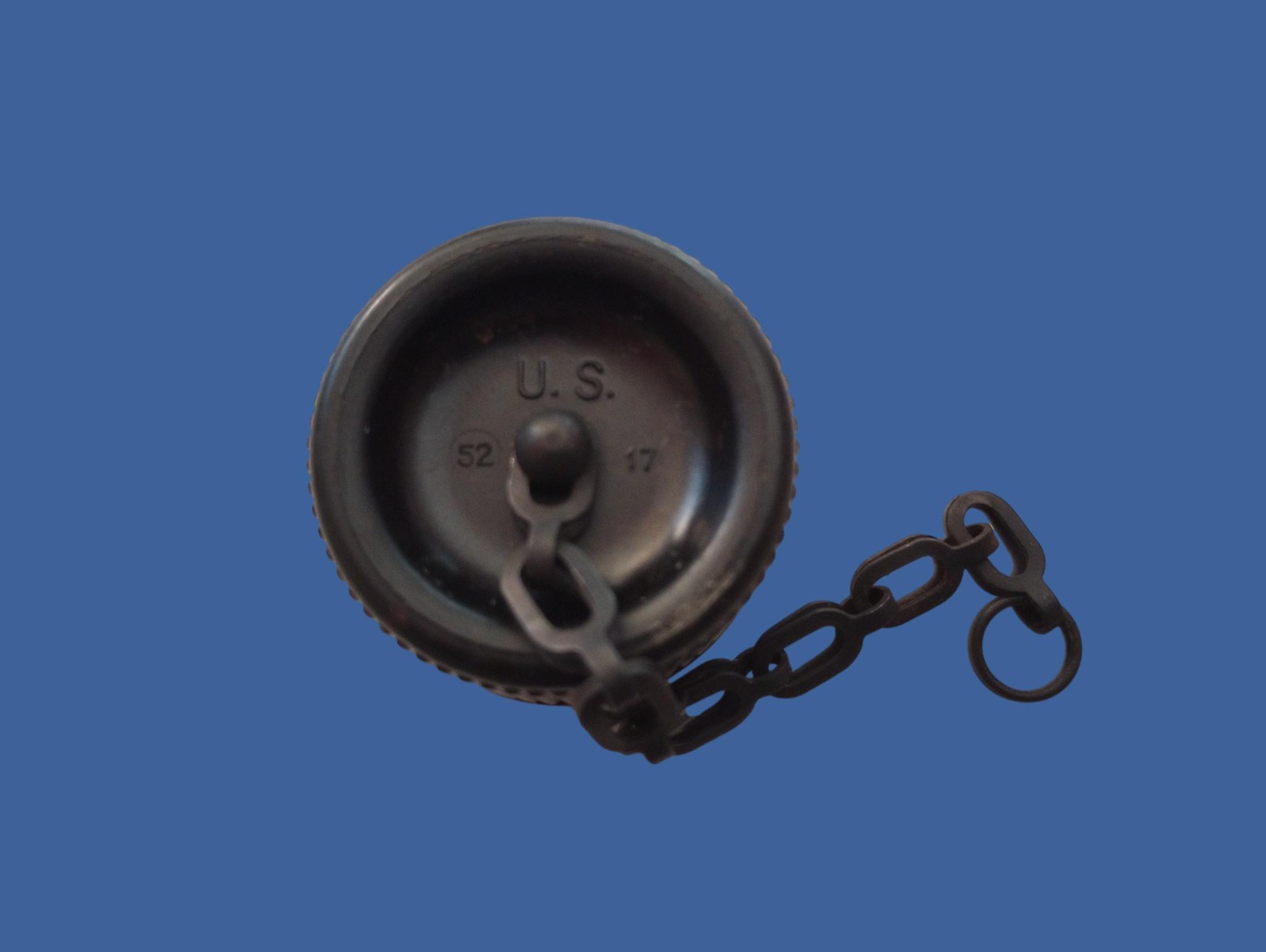 WWII U.S MILITARY CANTEEN BAKELITE CAP SCREW LID WITH CHAIN & CORK ALL ORIGINAL