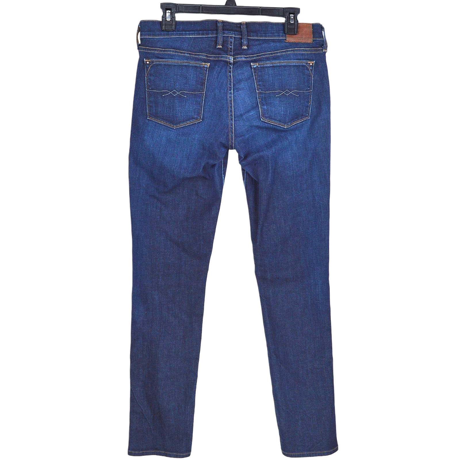 Lucky Brand Charlie Skinny Jeans Womens 6/28 Dark Blue Denim White Oak Cone USA