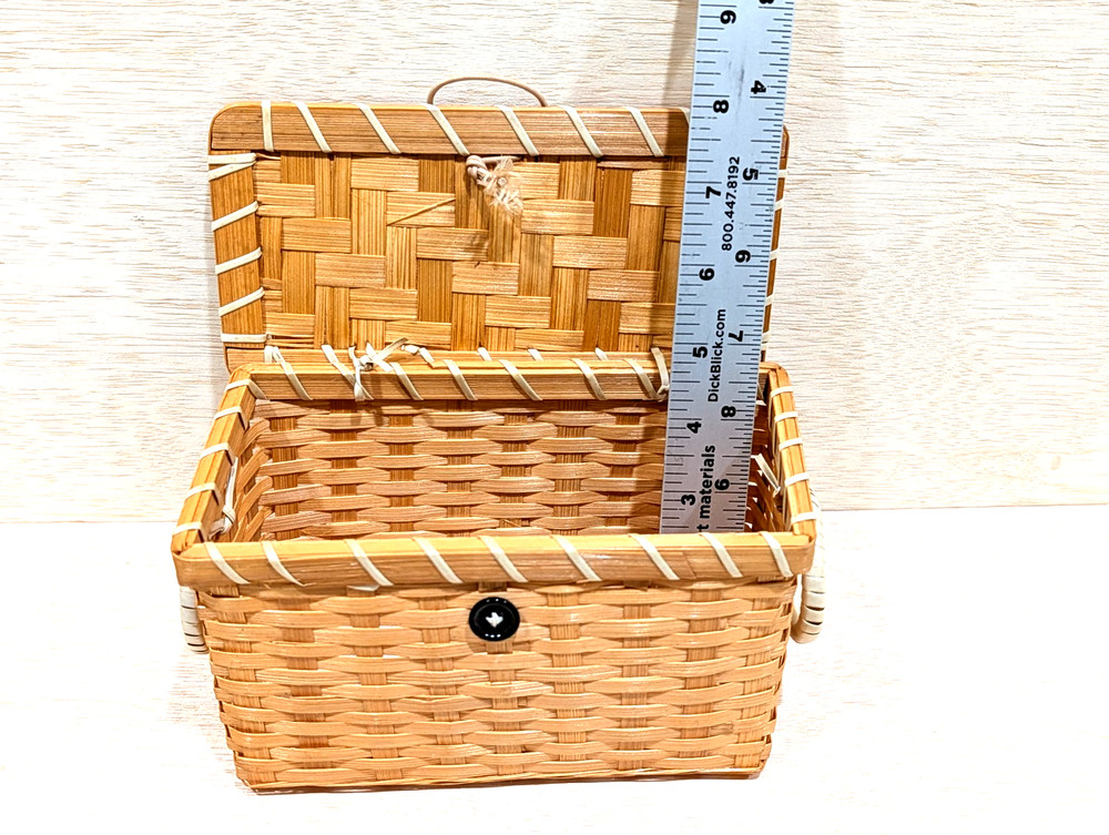Small Wicker Basket with Lid