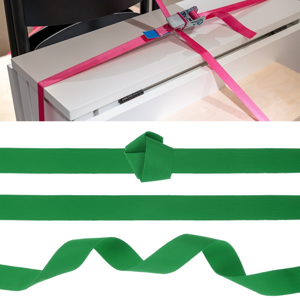 Nylon Webbing Strap 10 Yards 7/8" Polypropylene Lightweight Strap Green