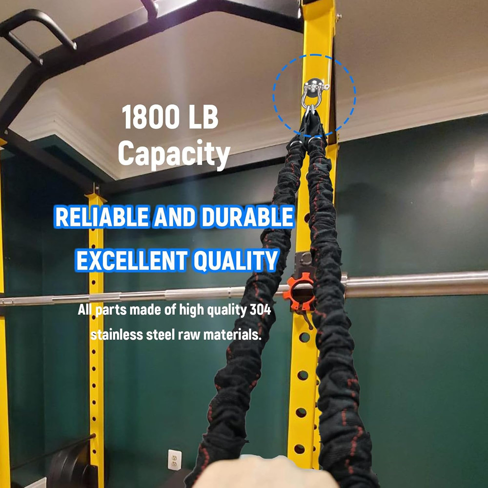 Power Rack Attachments 2 Pack Resistance Band Hooks Squat O-Ring