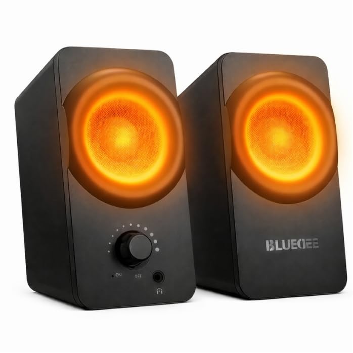 Computer Speakers for Desktop PC, Plug & Play USB Speaker with 2 Speaker Unit...