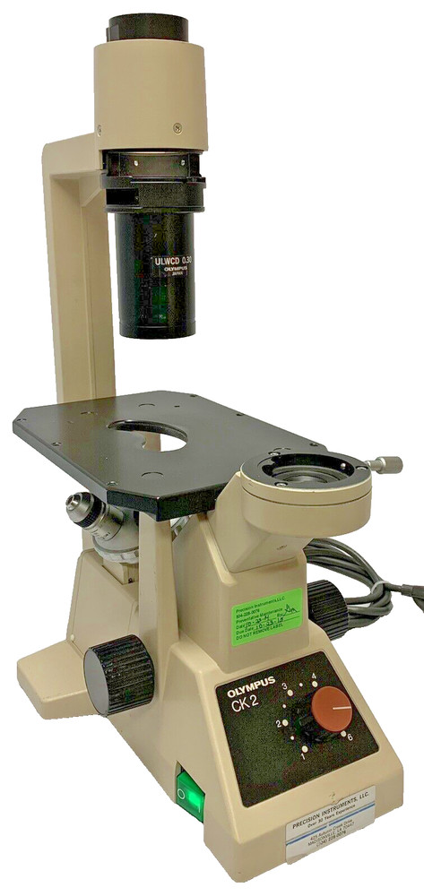 Olympus CK 2 Inverted Microscope W/ 3 Objectives No Eyepiece