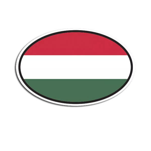 Hungary Oval Sticker Decal