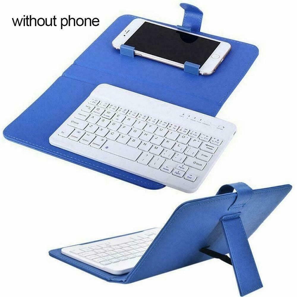 Wireless Bluetooth Keyboard Case Stand Cover For iPhone/Android Phone Leather US