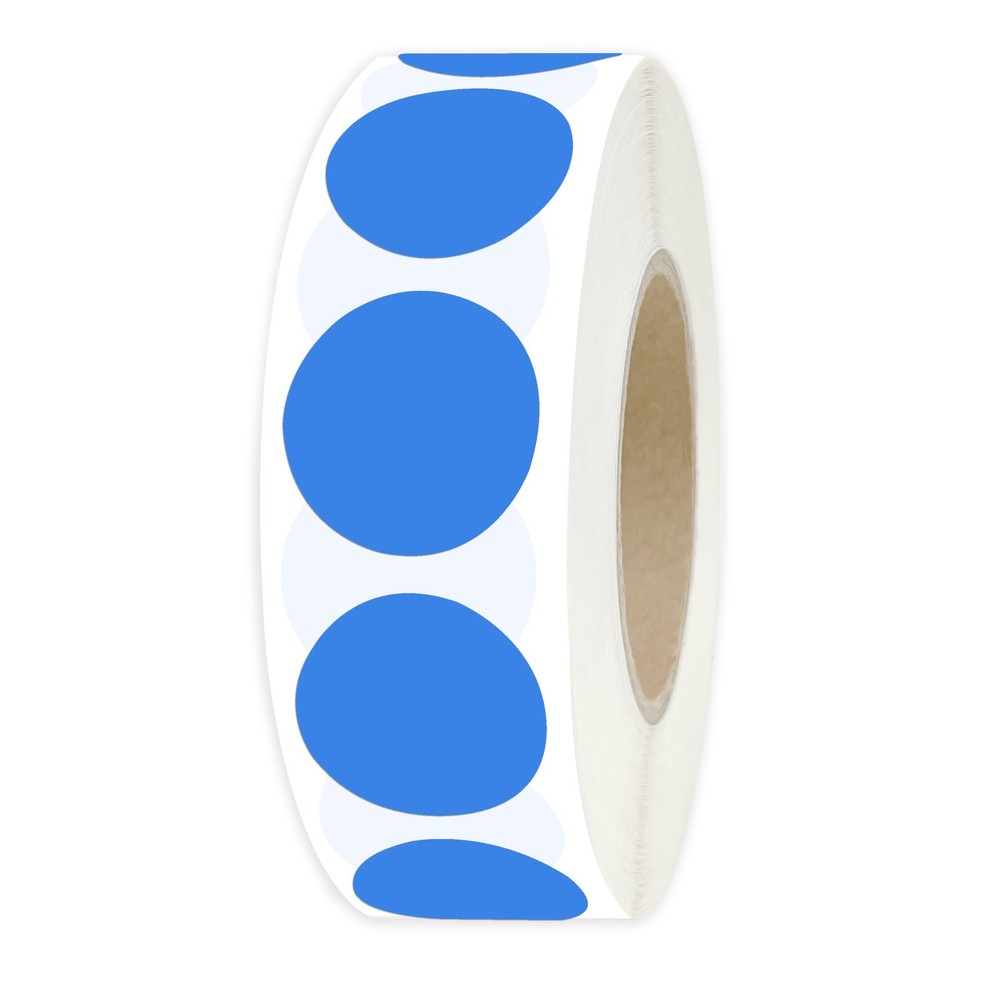 PARLAIM 3/4" Round Color Coding Circle Dot Labels in 1 Roll-1000PCS, Blue