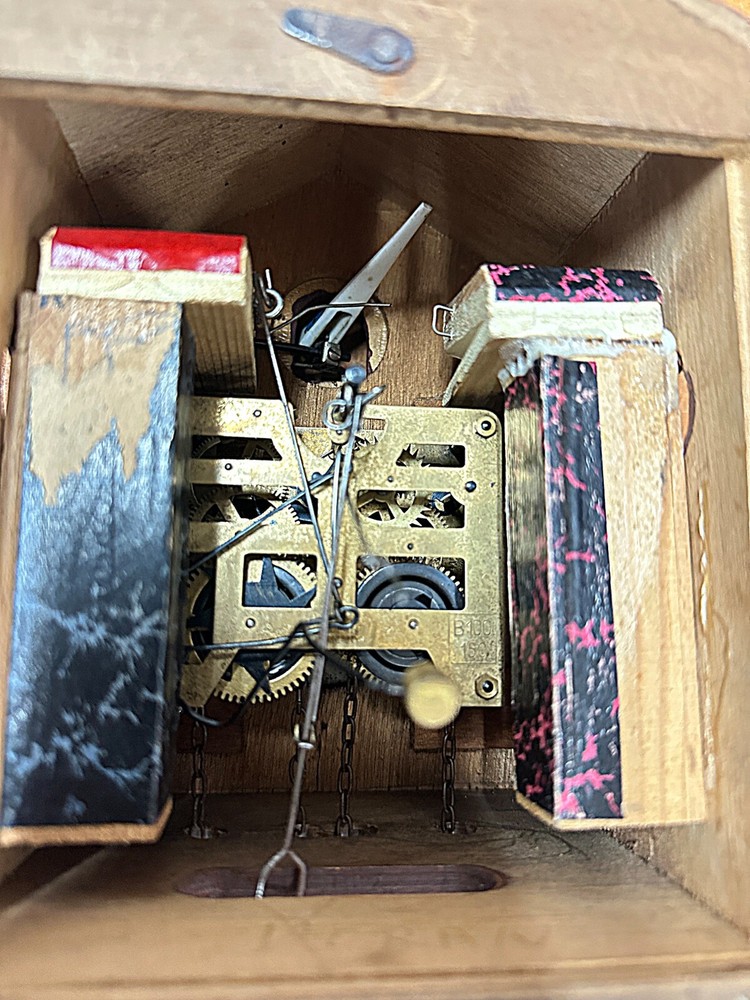 Multi-color cuckoo clock.