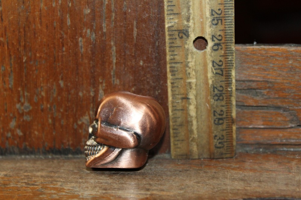 Diecast Metal Skull Bead Copper Finish