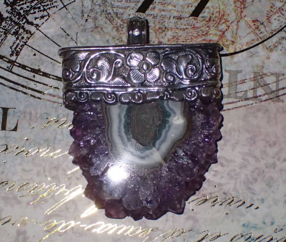 Purple Amethyst Crystal Pendant