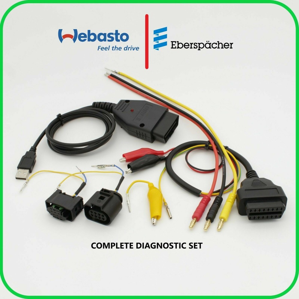 USB Diagnostic Interface for WEBASTO and EBERSPACHER + All Additional Connectors