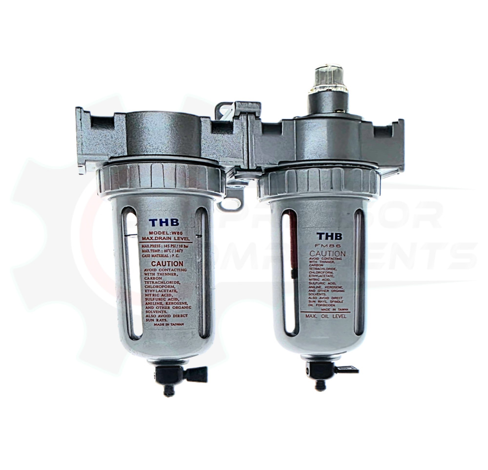 Mid Flow Compressed Air In-Line Particulate & Coalescing Filter 1/2" FNPT