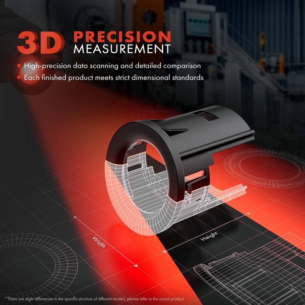 4Pcs Rear Inner & Outer Left & Right Parking Sensor Bezel for GMC Sierra 1500