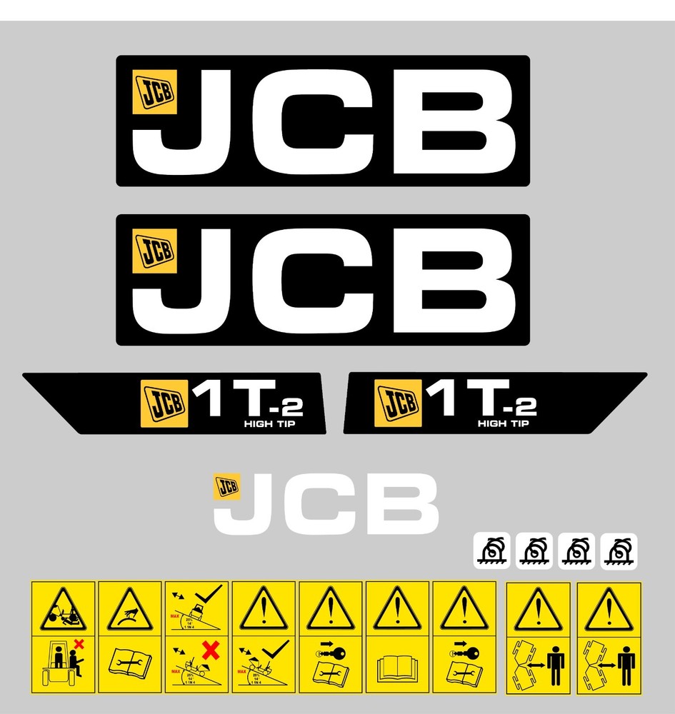 JCB 1T-2 DUMPER DECAL STICKER SET