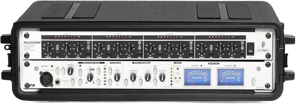 2U Rackmount Flight Case Shallow 11 Inch Depth