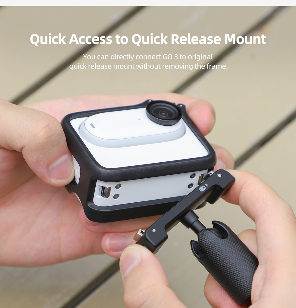 Handheld Camera Case Protective Case Quick Release Accessory For Insta360 GO 3