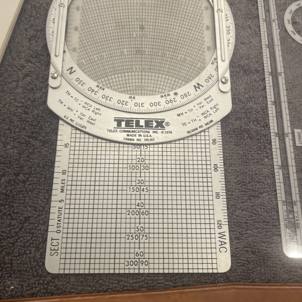 Vintage TELEX E-6B Computer FDF-47 / 50 / 51 Dead Reckoning & Instrument Plotter