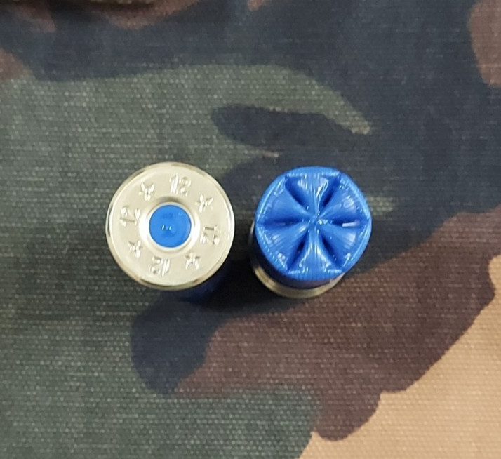 12 GAUGE 2 3/4" SNAP CAPS TRAINING ROUNDS SET OF 8 SAFETY BLUE HIGH BRASS 1oz