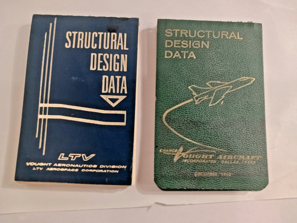 LTV/Vought Set 2 Structural Design Data Reference Pocket Manuals 1955 & 1965 VTG